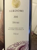 Alkoomi Shiraz 2010
